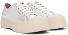 Marni Silver Pablo Lace-Up Sneakers