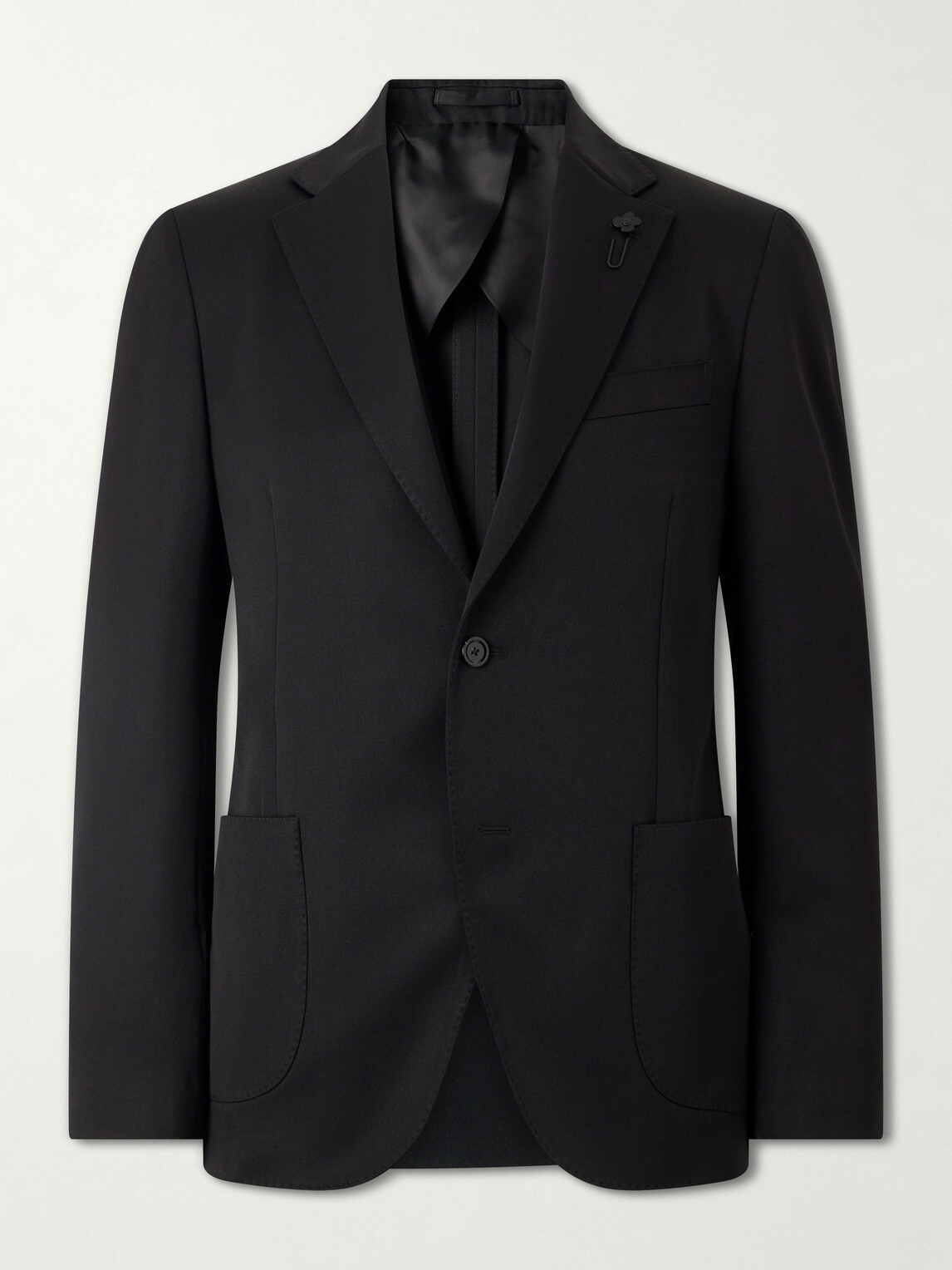 Lardini - Wool-Gabardine Suit Jacket - Black