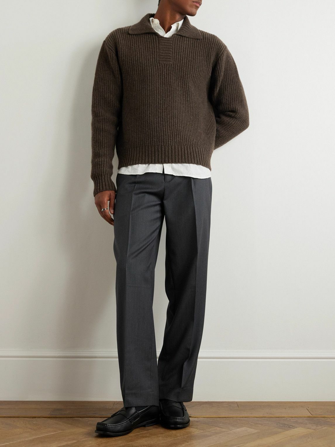 mfpen - Ribbed Wool Sweater - Brown mfpen