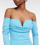Alex Perry Paityn off-shoulder crêpe minidress