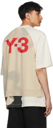 Y-3 Beige Raw Jersey Graphic Floral T-Shirt