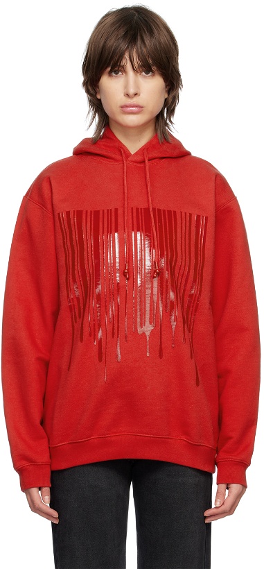 Photo: VTMNTS Red Dripping Barcode Hoodie