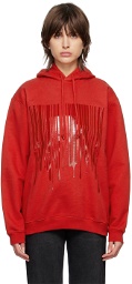VTMNTS Red Dripping Barcode Hoodie
