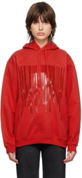 VTMNTS Red Dripping Barcode Hoodie