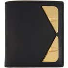 Fendi Black and Gold Bag Bugs Wallet