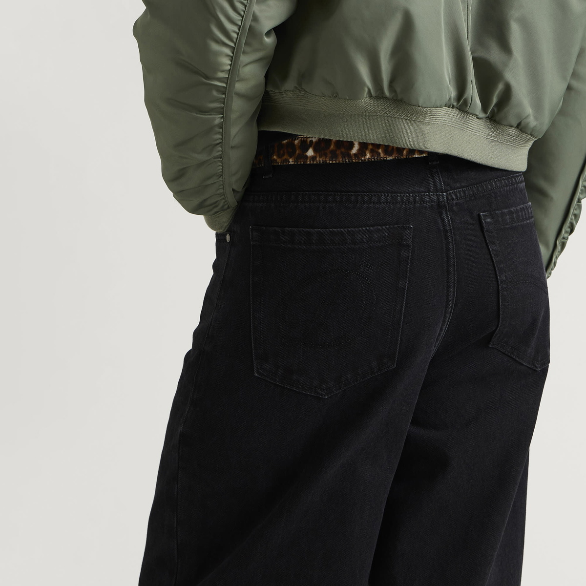 Dime Women's Baggy Denim Pants in Black