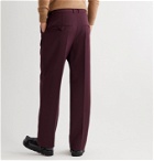 Deveaux - Woven Suit Trousers - Burgundy