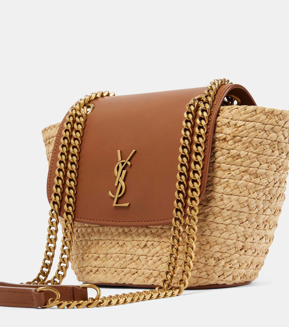 Saint Laurent＊ミニ manon raffia/Vegetable tanned leather mini Manon in raffia | Saint Laurent | YSL US