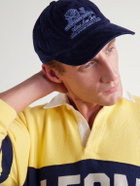 Aimé Leon Dore - Unisphere Embroidered Cotton-Blend Corduroy Baseball Cap - Blue