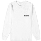 Maharishi Men's MILTYPE Long Sleeve Embroidery Pocket T-Shirt in White
