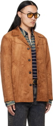 MMIC Tan Boulevard Faux-Suede Jacket