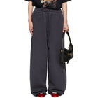 LU'U DAN Gray Raw-Cut Bontan Sweatpants