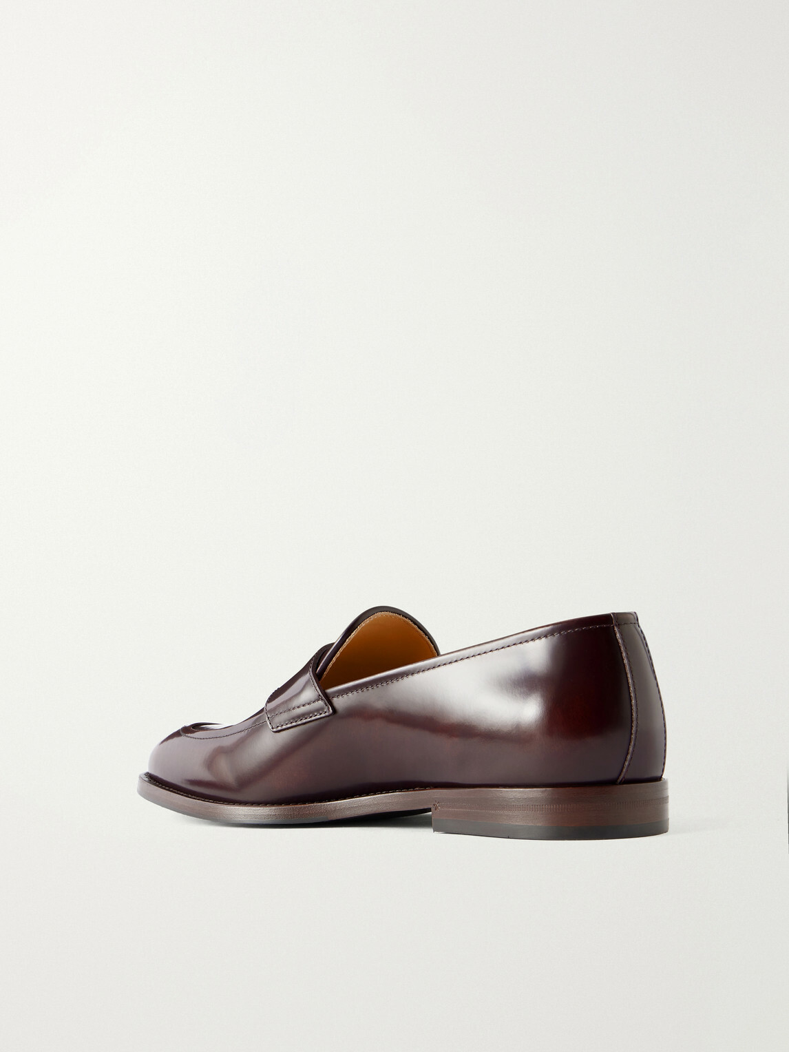 Brunello Cucinelli - Leather Penny Loafers - Burgundy