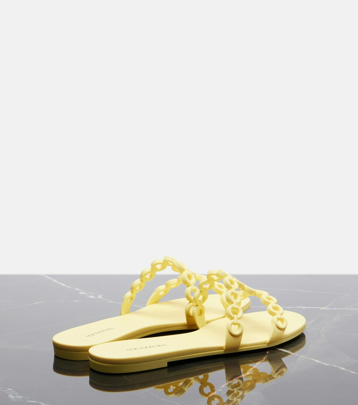 Aquazzura Infinity Chain Jelly slides