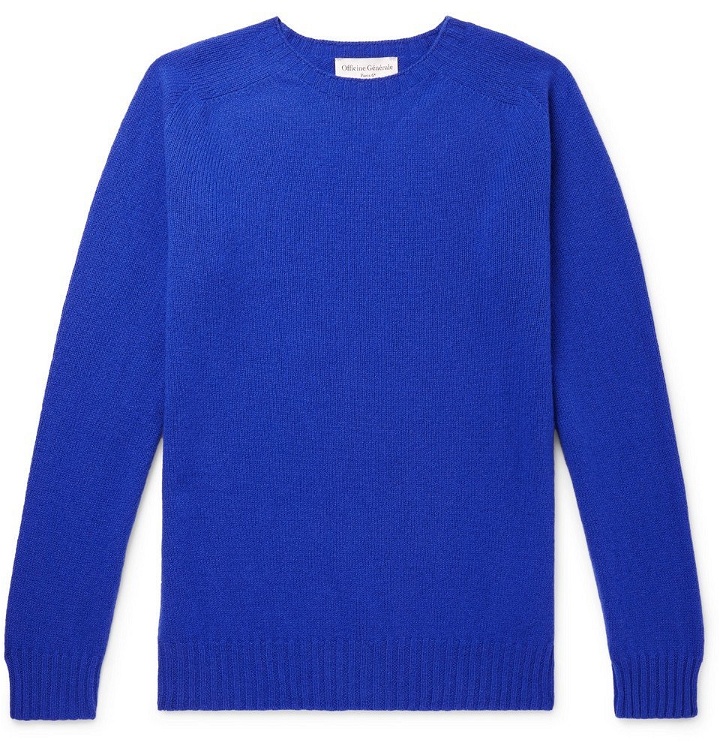 Photo: Officine Generale - Wool Sweater - Blue