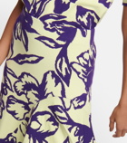 Dries Van Noten - Jacquard floral asymmetric midi skirt
