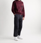 NIKE - ACG Logo-Embroidered Fleece-Back Cotton-Blend Jersey Sweatshirt - Burgundy