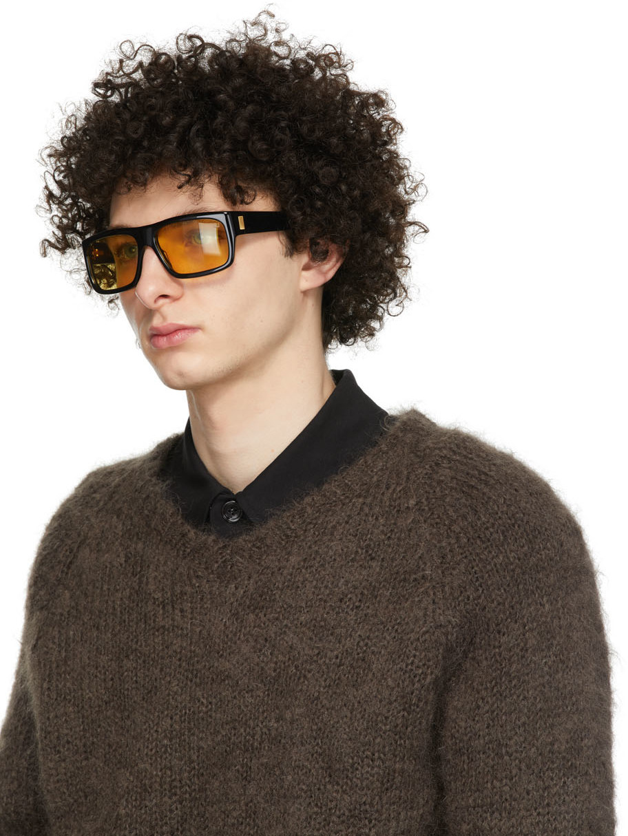 Dunhill Black Rectangular Sunglasses