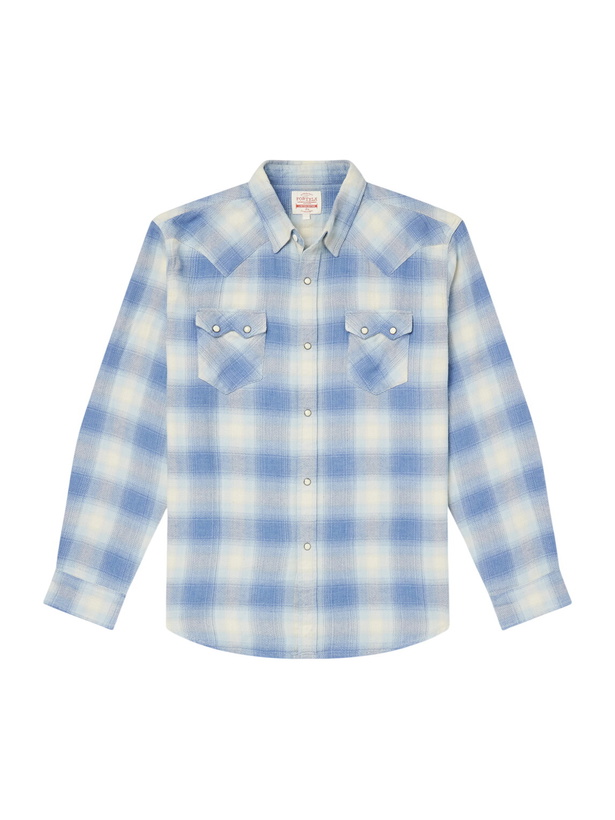 Photo: Fortela - Josh Checked Cotton Shirt - Blue