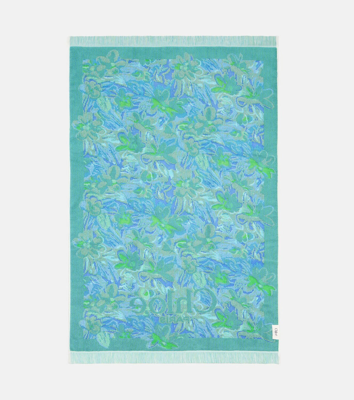 Chloé Floral logo cotton terry towel