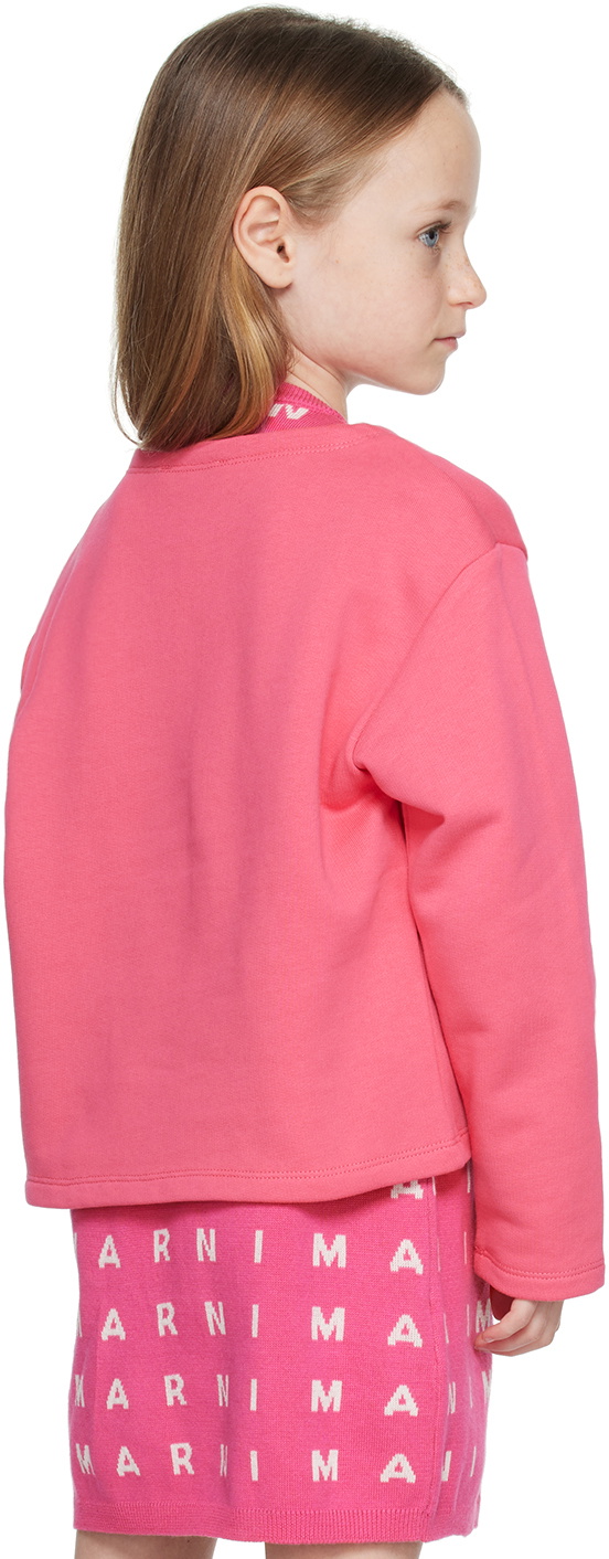 Marni Kids Pink Glittered Sweatshirt