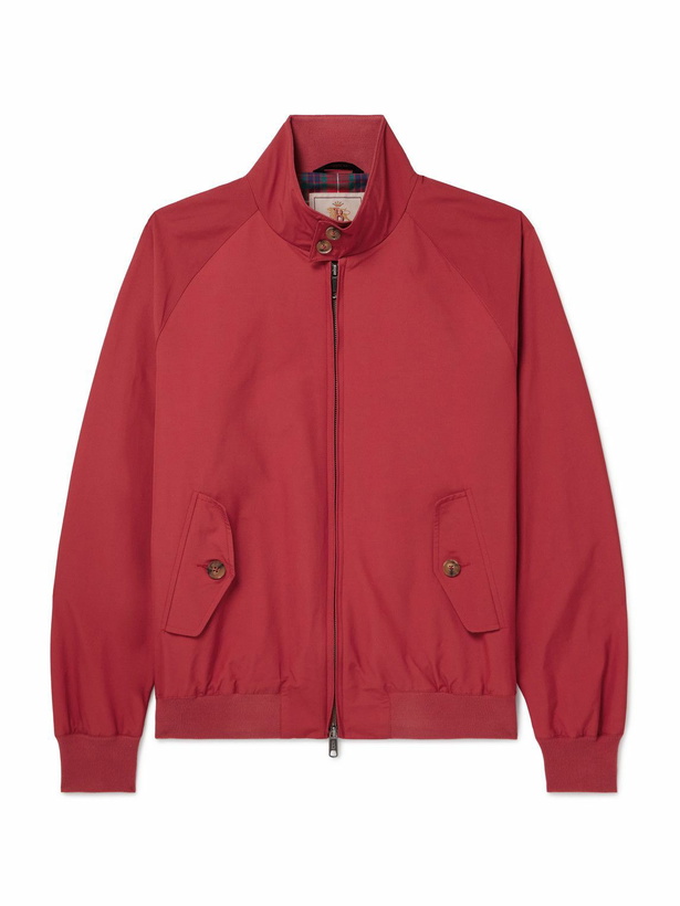 Photo: Baracuta - G9 Cotton-Blend Harrington Jacket - Red