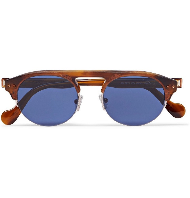Photo: Moncler - Round-Frame Tortoiseshell Acetate Sunglasses - Men - Brown