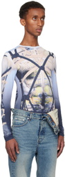 Y/Project Blue & Black Bondage Print Long Sleeve T-shirt
