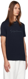 Giorgio Armani Navy Printed T-Shirt