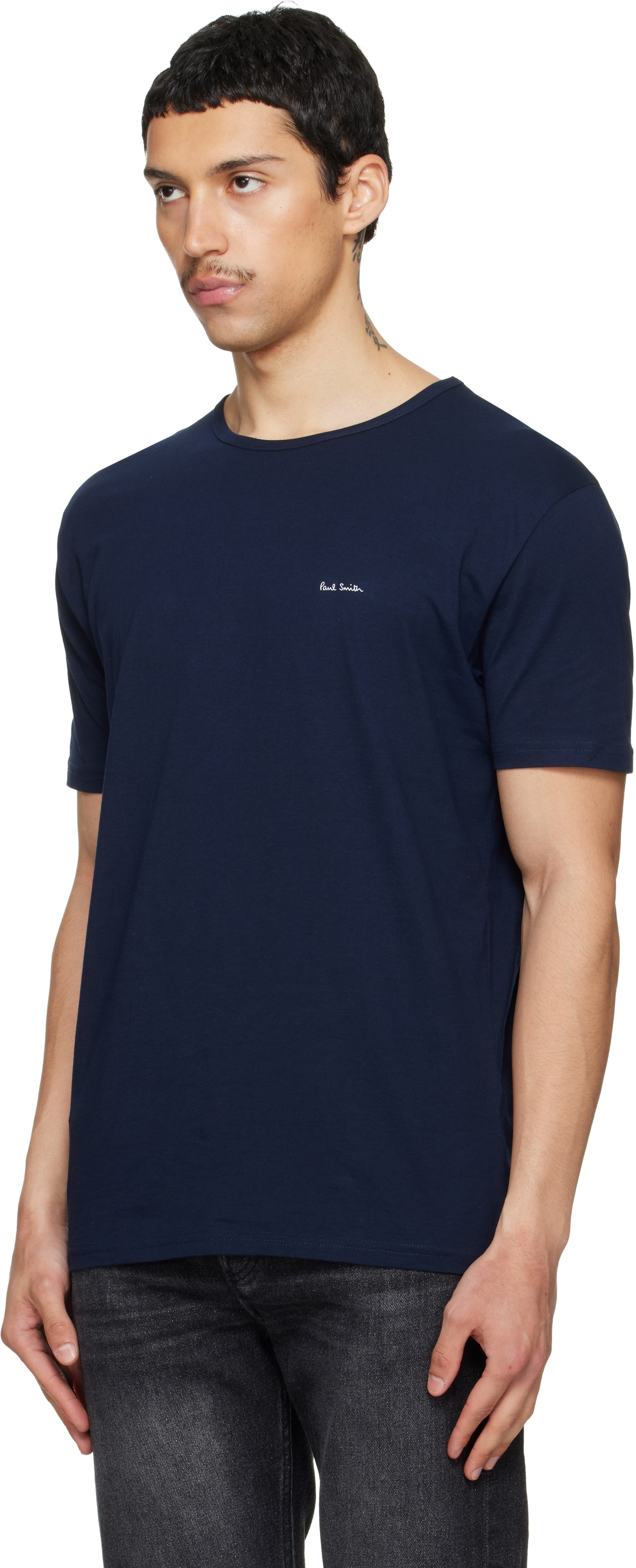 Paul Smith Five-Pack Multicolor Organic Cotton Logo Lounge T-shirts
