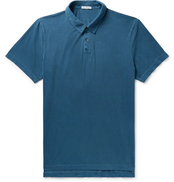 Photo: James Perse - Supima Cotton-Jersey Polo Shirt - Men - Blue