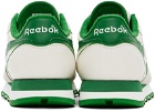 Reebok Classics Off-White & Green Classic Leather 1983 Vintage Sneakers