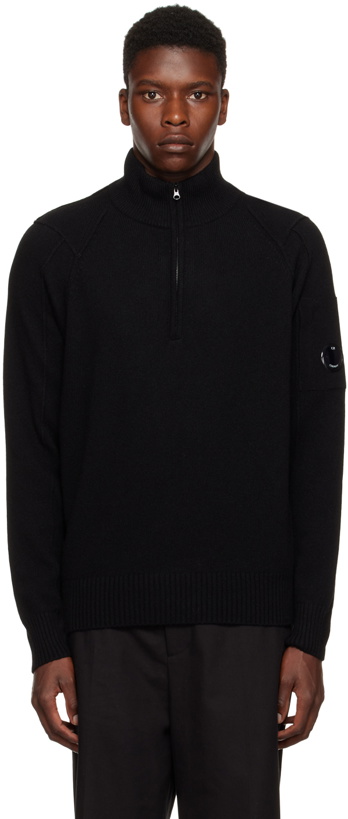 Photo: C.P. Company Black Half-Zip Sweater
