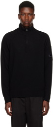 C.P. Company Black Half-Zip Sweater