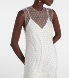 Norma Kamali Embellished mesh gown