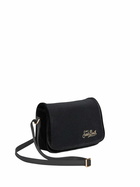 MC2 Saint Barth Black Velvet Flap Cross-body Bag