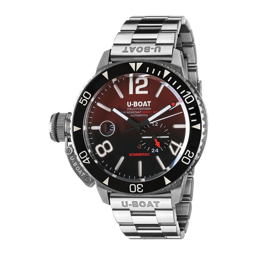 U-Boat Sommerso Automatic Red Dial Mens Watch 9521/MT