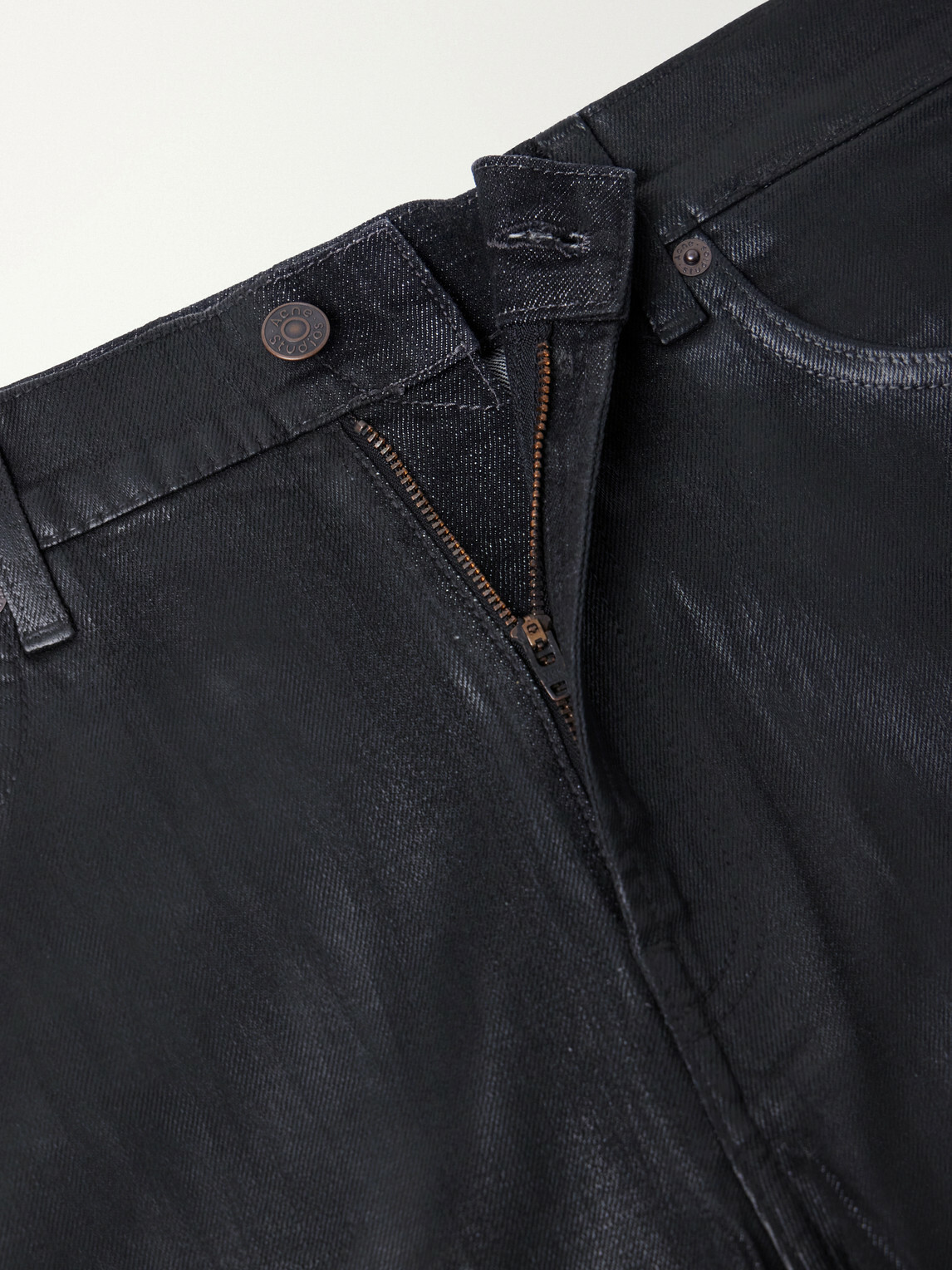 Acne Studios - 1979M Slim-Fit Tapered Coated Jeans - Black