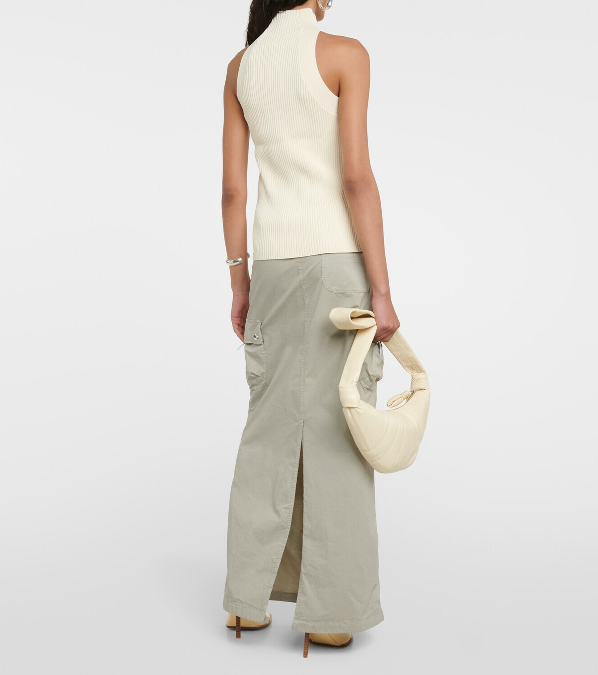 Dion Lee Ribbed-knit cutout top