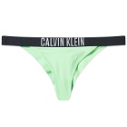 CK Swim Women's Brazilian Bikini Pant in Ultra Green