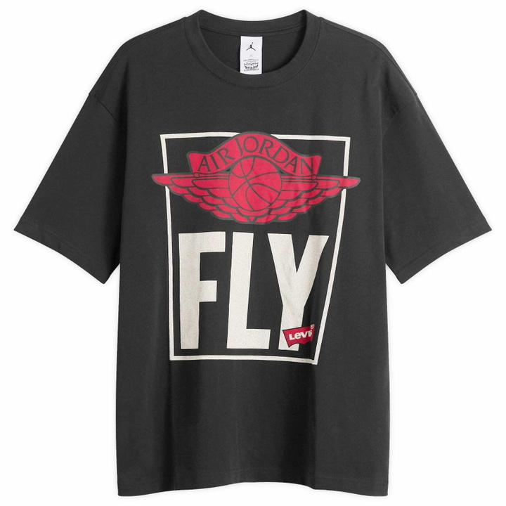Photo: Air Jordan Men's x Levi's T-Shirt in Black