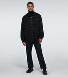 Undercover - Half-zipped checked wool overshirt