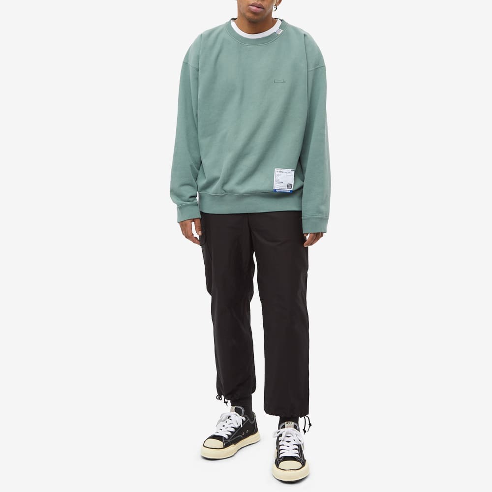 Instru(men-tal) by Mihara Men's Instrumental by Mihara Embroidered Crew Sweat in Green