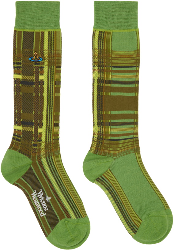 Photo: Vivienne Westwood Green Oversize Madras Socks
