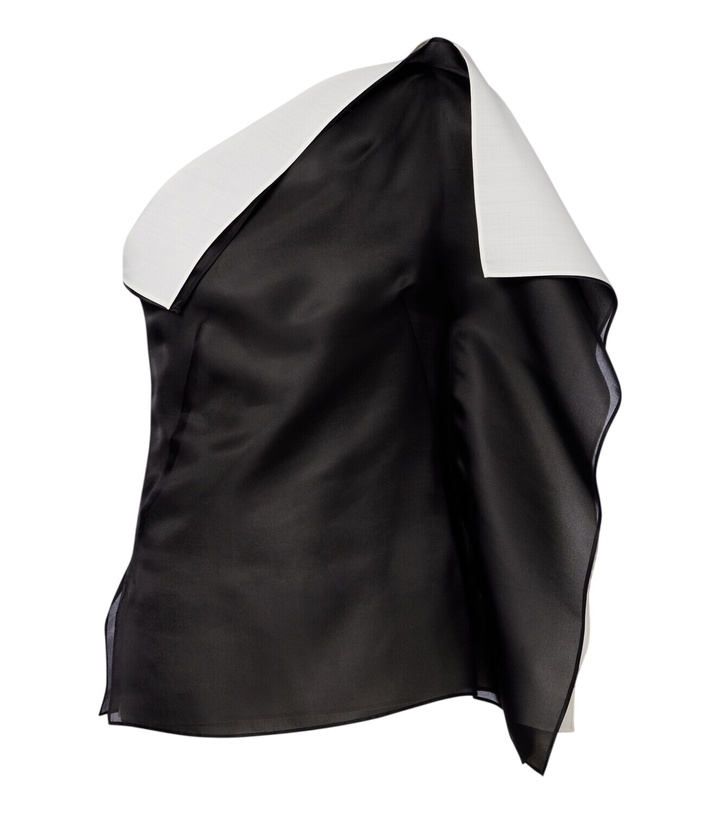 Photo: Róhe Draped one-shoulder silk top