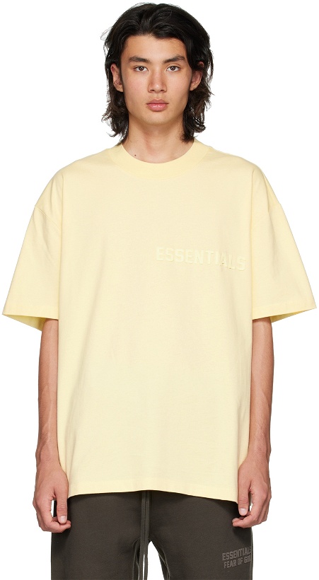 Photo: Fear of God ESSENTIALS Yellow Flocked T-Shirt
