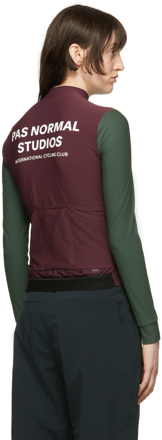 Pas Normal Studios Burgundy Nylon Sport Top