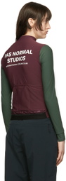 Pas Normal Studios Burgundy Nylon Sport Top