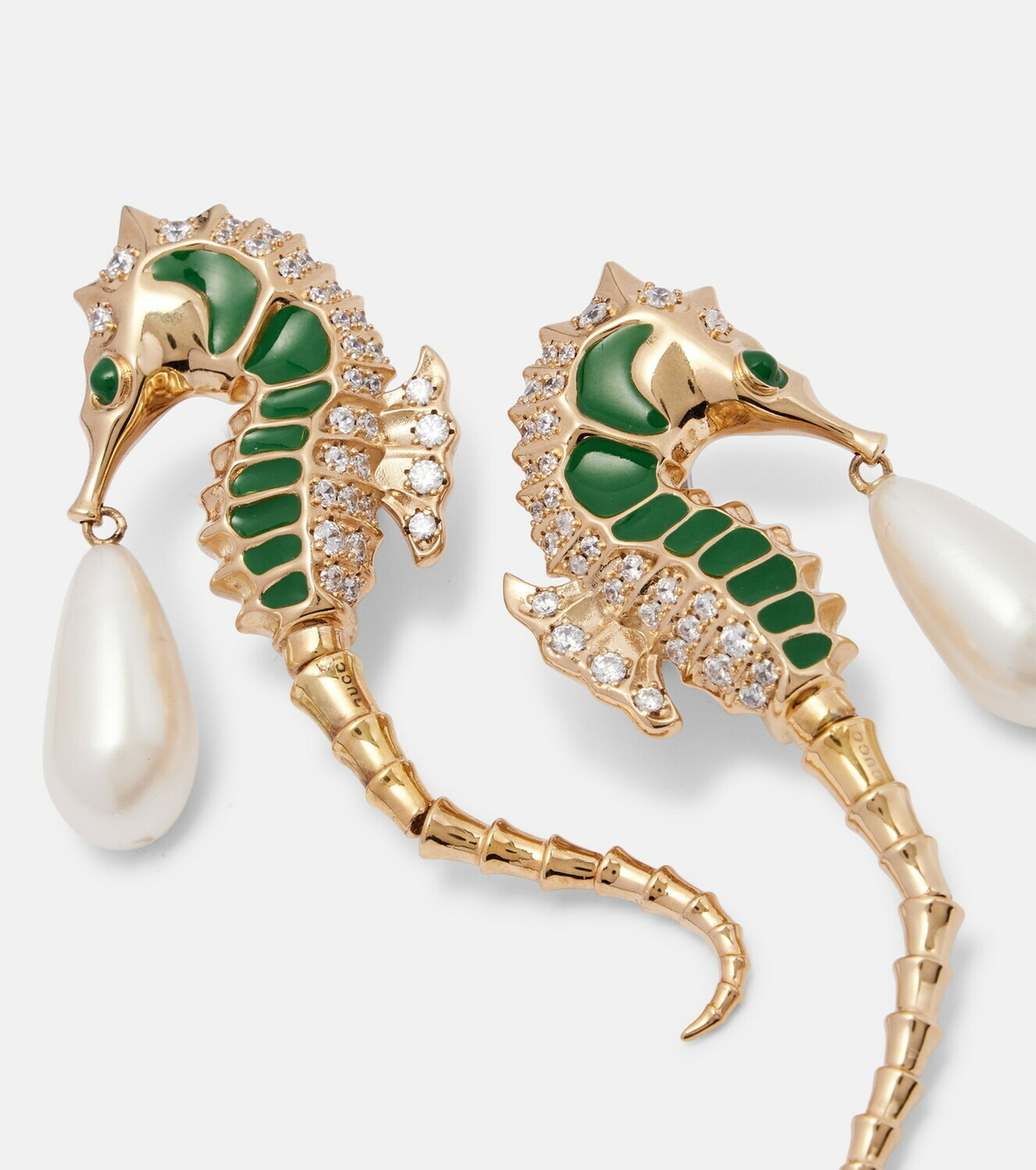 Gucci Embellished clip-on earrings