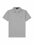 Polo Ralph Lauren - Logo-Embroidered Cotton-Blend Piqué Polo Shirt - Gray